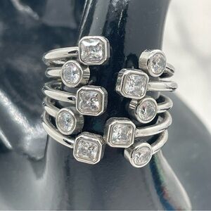 MICHAEL KORS Modern Brilliance Crystal Pave Open Scatter Ring